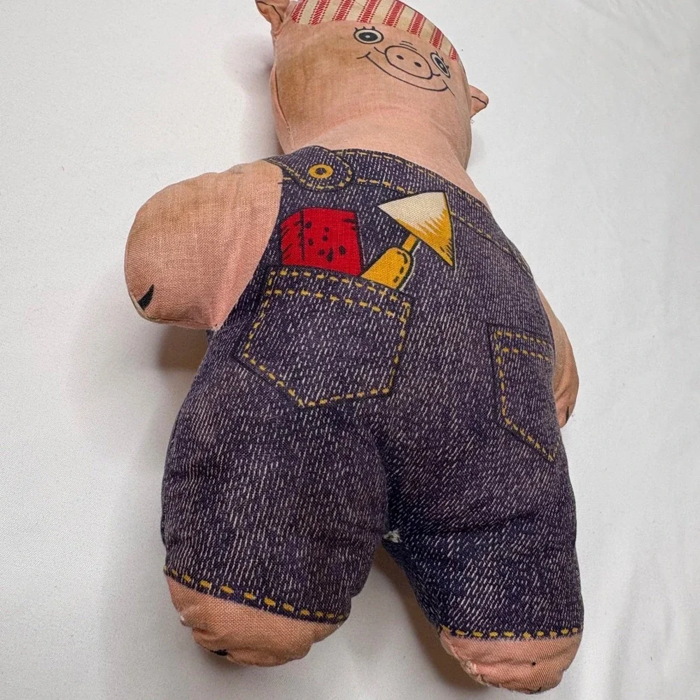 Handmade‎ Vintage Cut Stuff Sew Pig- Practical Pig- Three Little Pigs- Rare